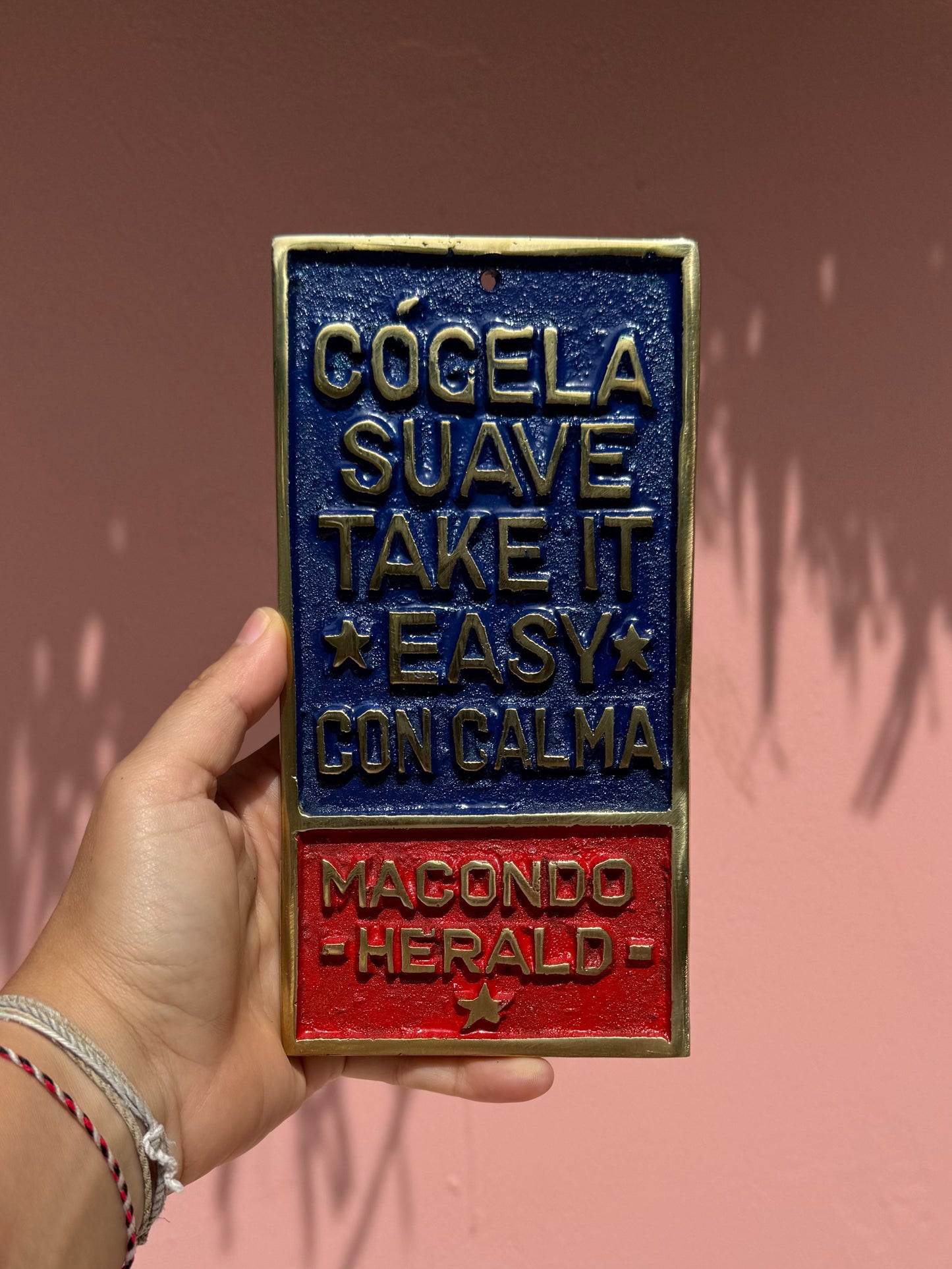 PLACA TAKE IT EASY /GOLD
