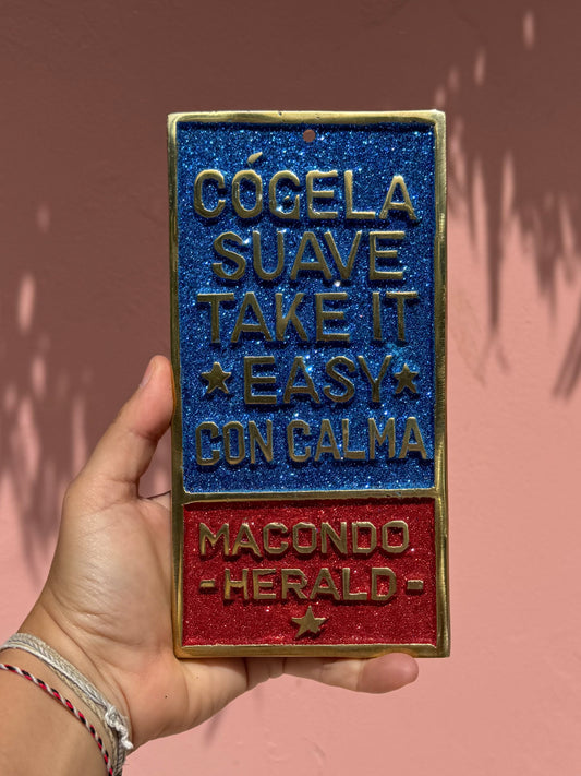PLACA TAKE IT EASY /GOLD